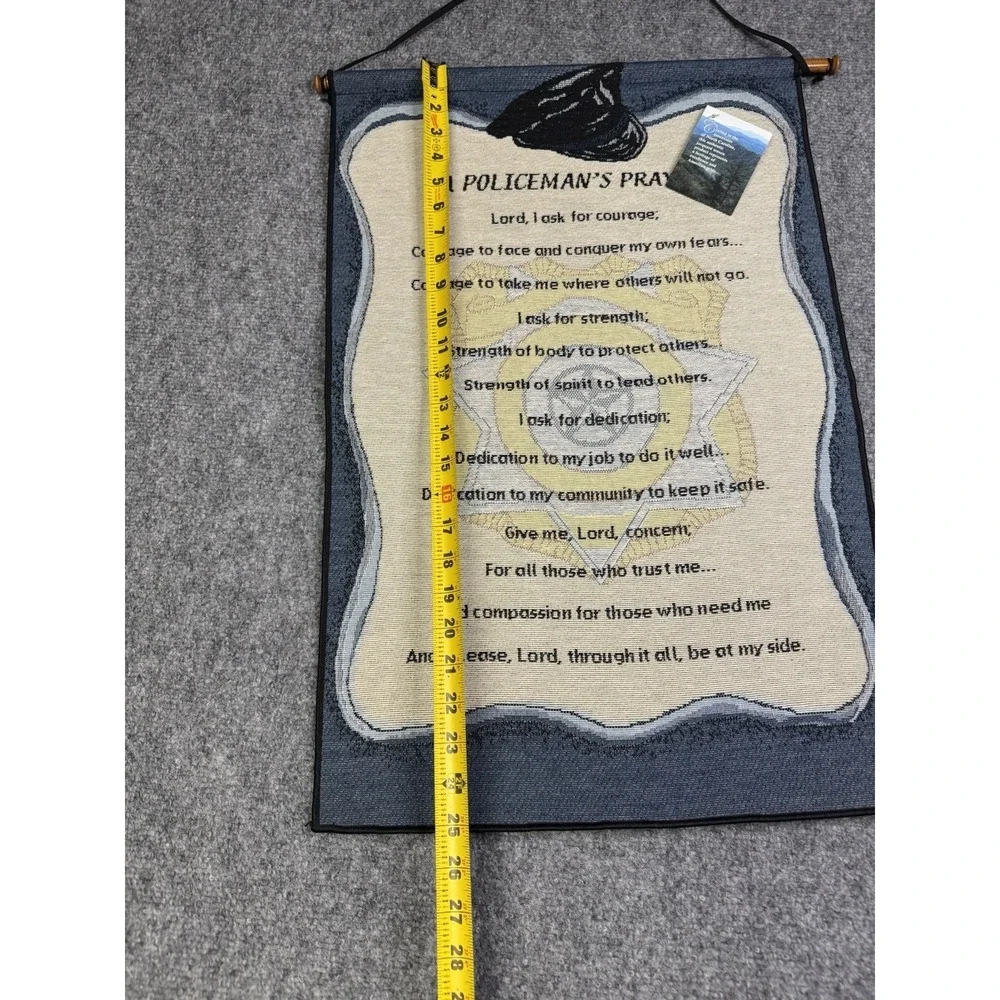 The Manual Woodworkers & Weavers Policeman's Prayer Hanging Wall Tapestry New